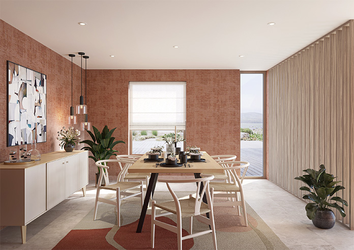 Gemstone Voile, White - Roman Blind - Image 8